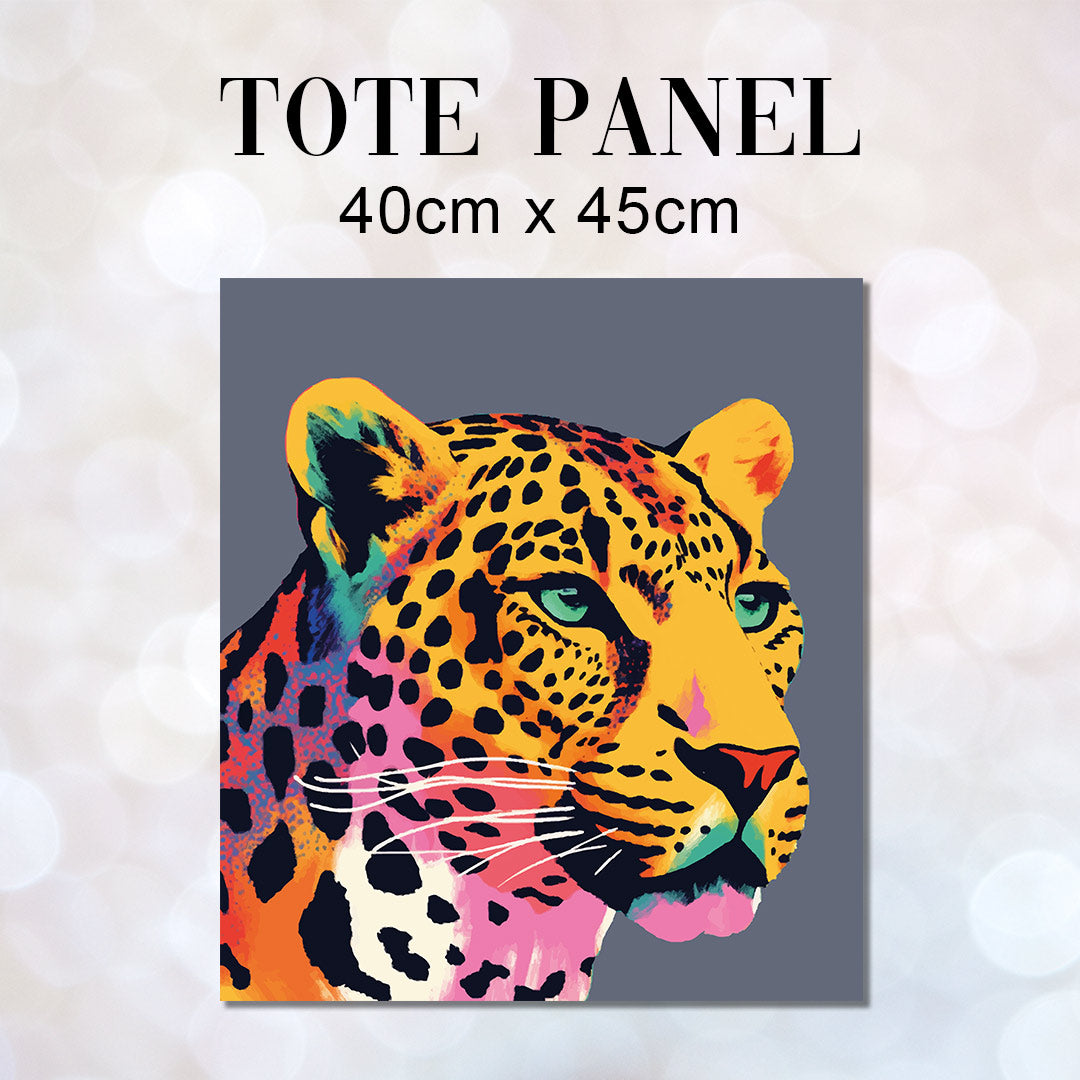 TOTE Leopard On Heather Fabric Bag Panel