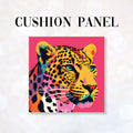 CUSHION Fabric Panel Leopard on Pink