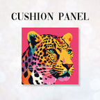 CUSHION Fabric Panel Leopard on Pink