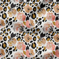 Leopard Pink Gold Black Fabric