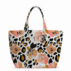 Leopard Pink Gold Black Fabric