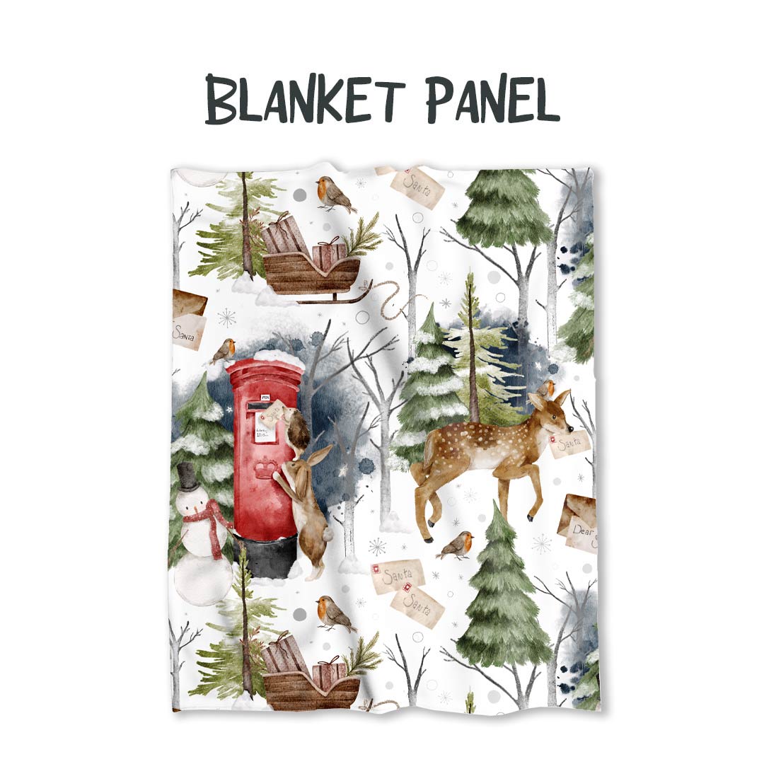 Letters to Santa Fabric Blanket Panel BP-16