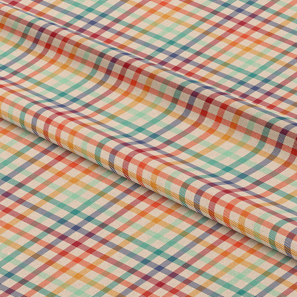 Light Rainbow Plaid Fabric 554