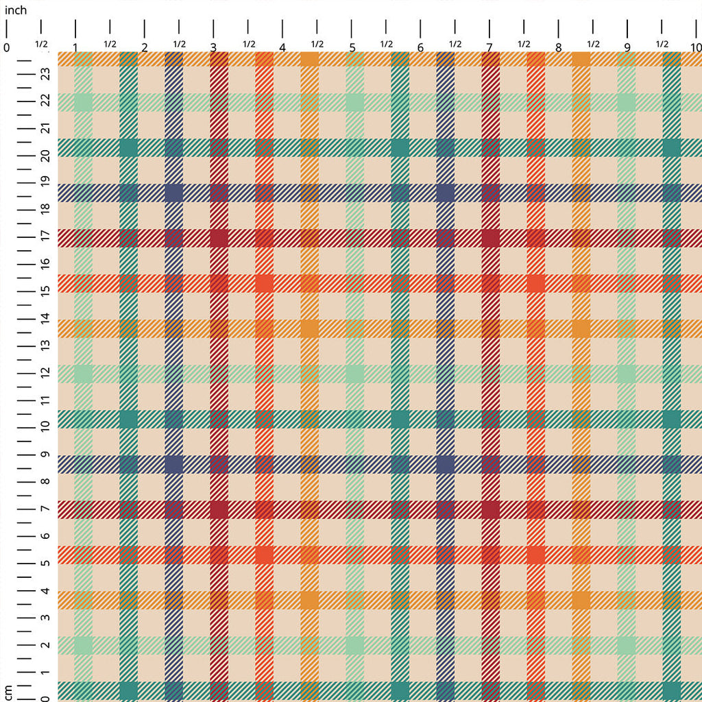 Light Rainbow Plaid Fabric 554