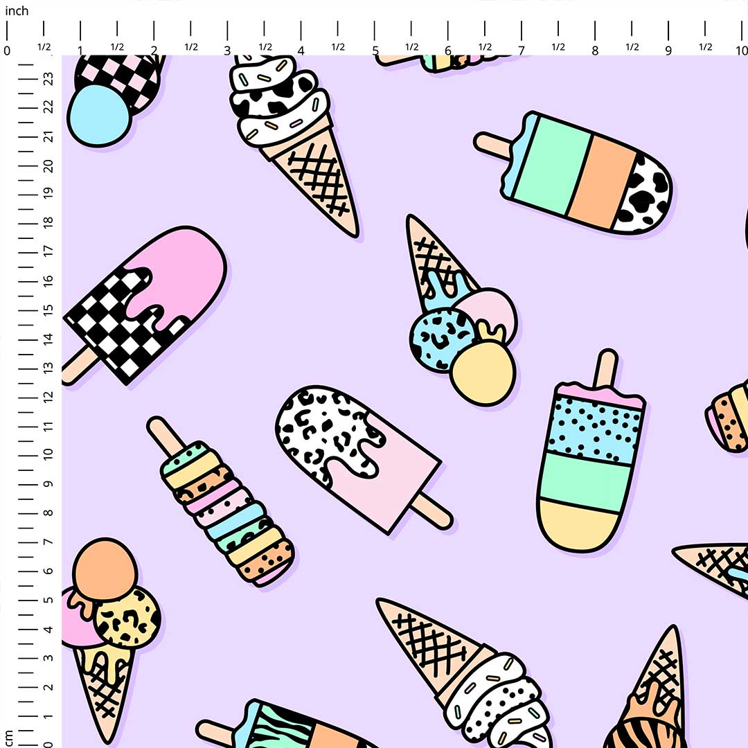 Lilac Ice Cream Fabric