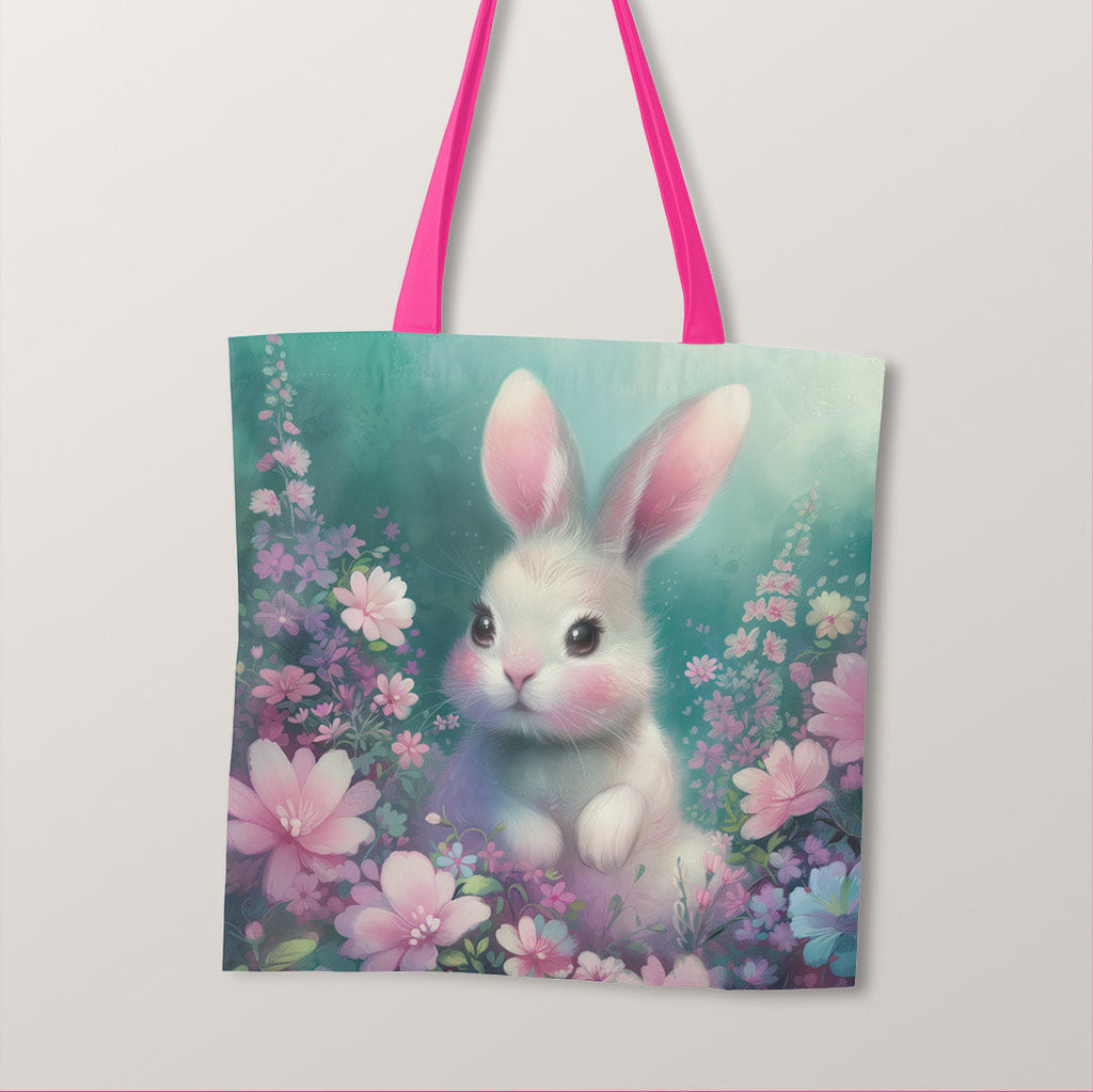 TOTE Fabric Bag Panel Cute Bunny Lilla TP-296