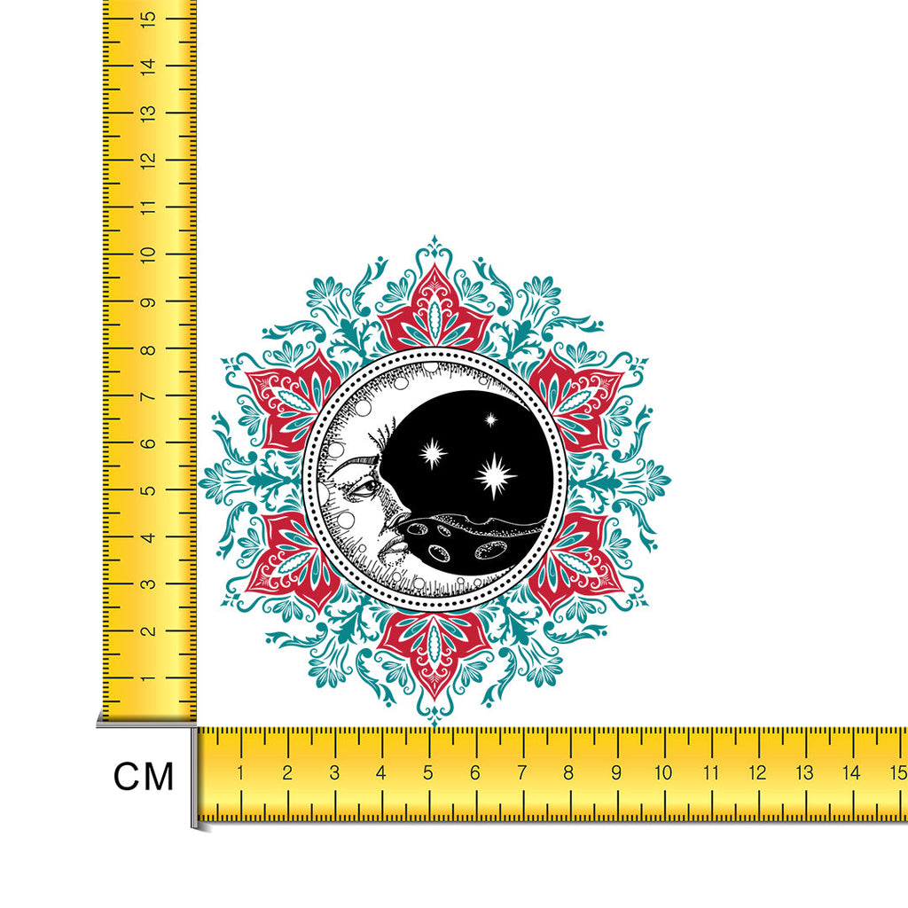 Lino Print Moon Iron on Fabric Heat Transfer DTF-200