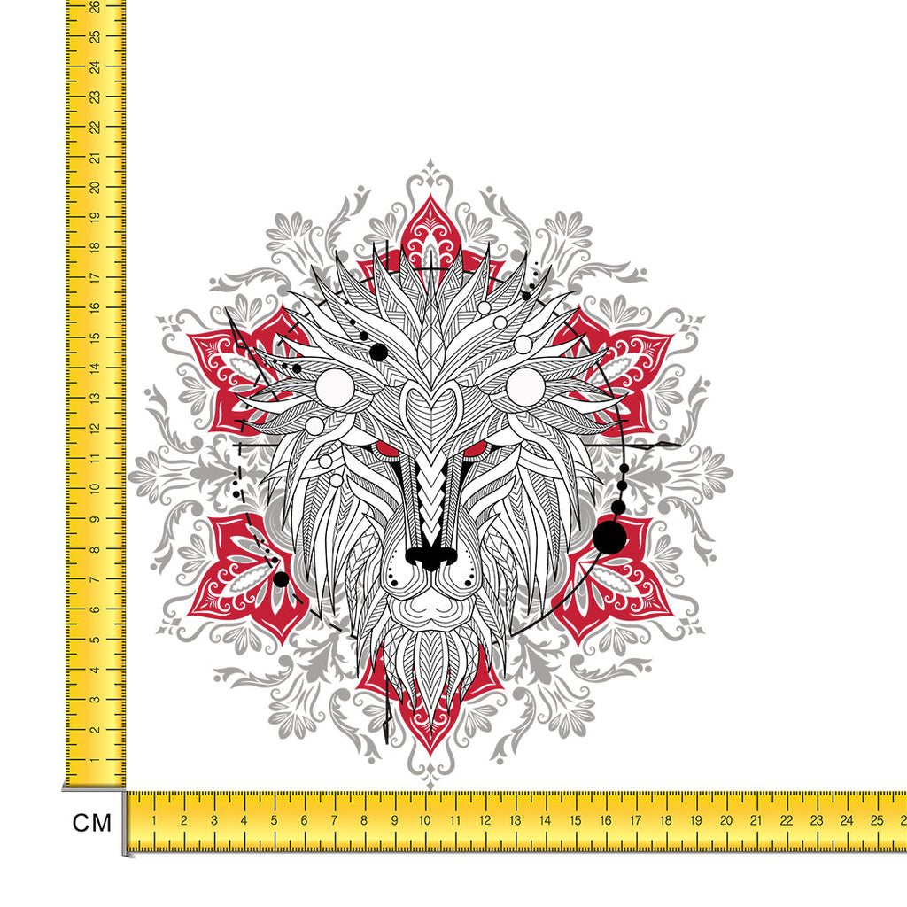 Lino Print Wolf Iron on Fabric Heat Transfer DTF-201