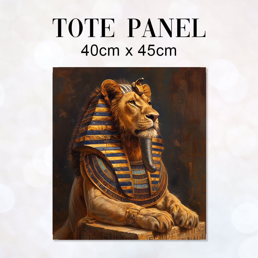 TOTE Fabric Bag Panel Lion Pharaoh TP-287