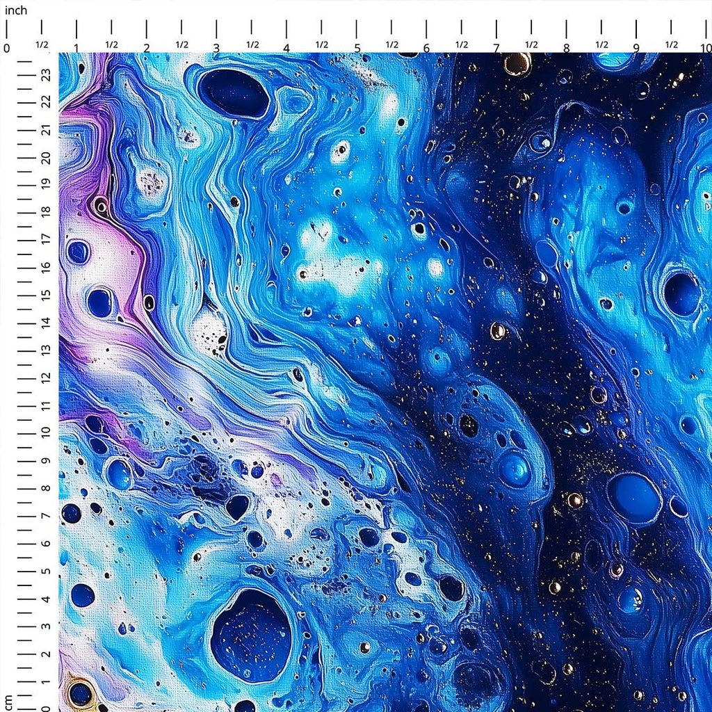 Liquid Blue Ink Fabric