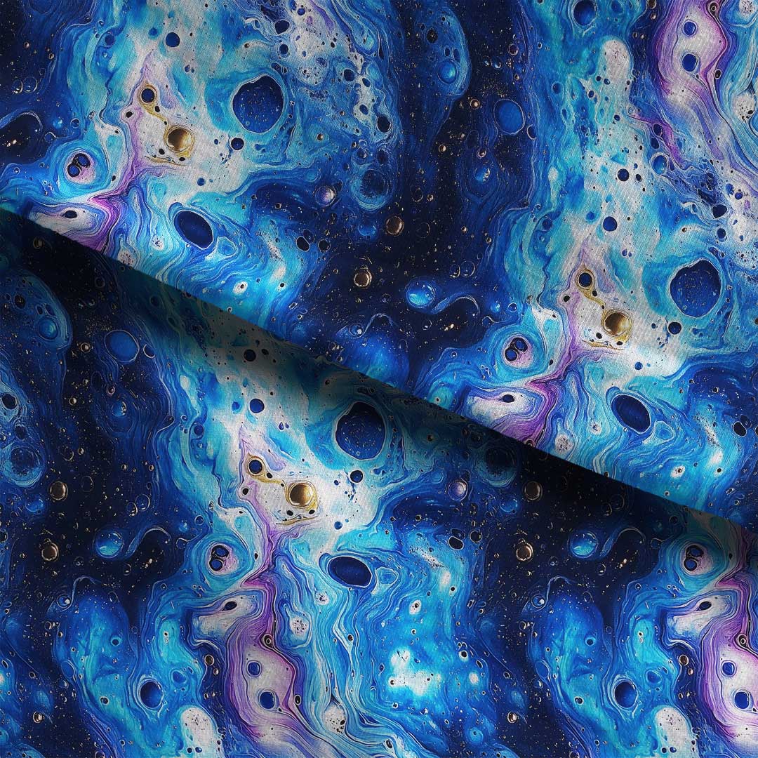 Liquid Blue Ink Fabric