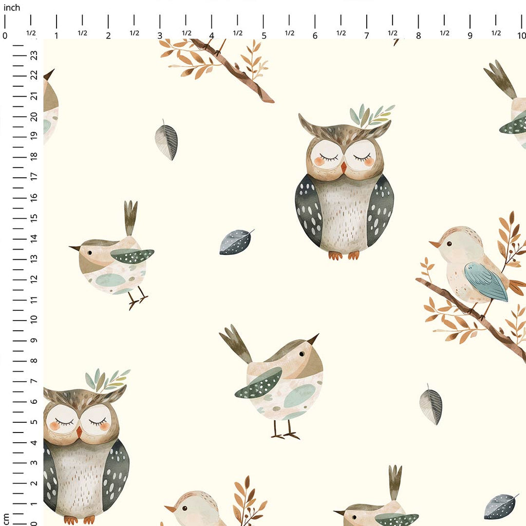 Owl and Bird Fabric