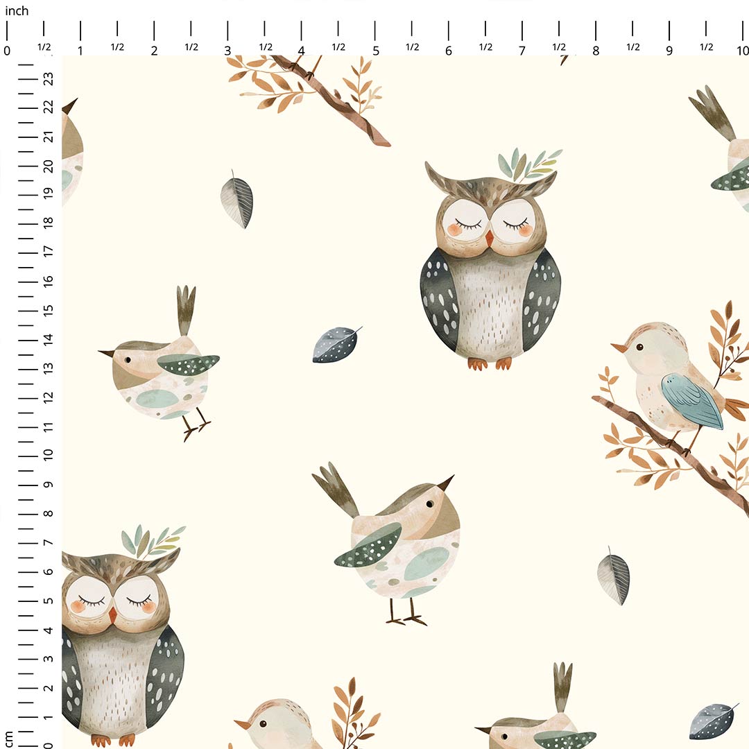 Owl and Bird Fabric