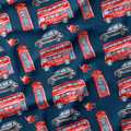 London Navy Fabric