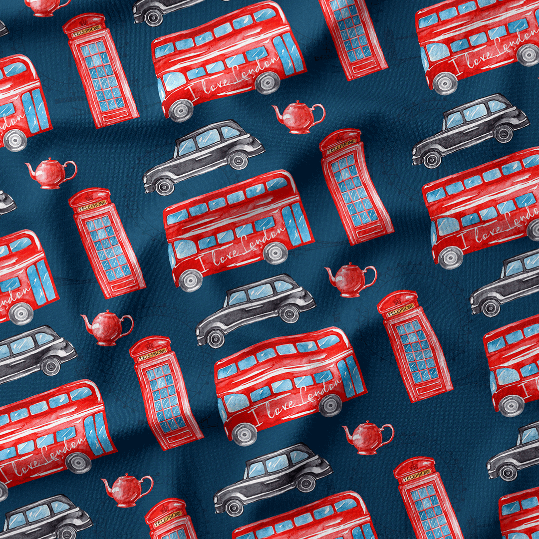 London Navy Fabric