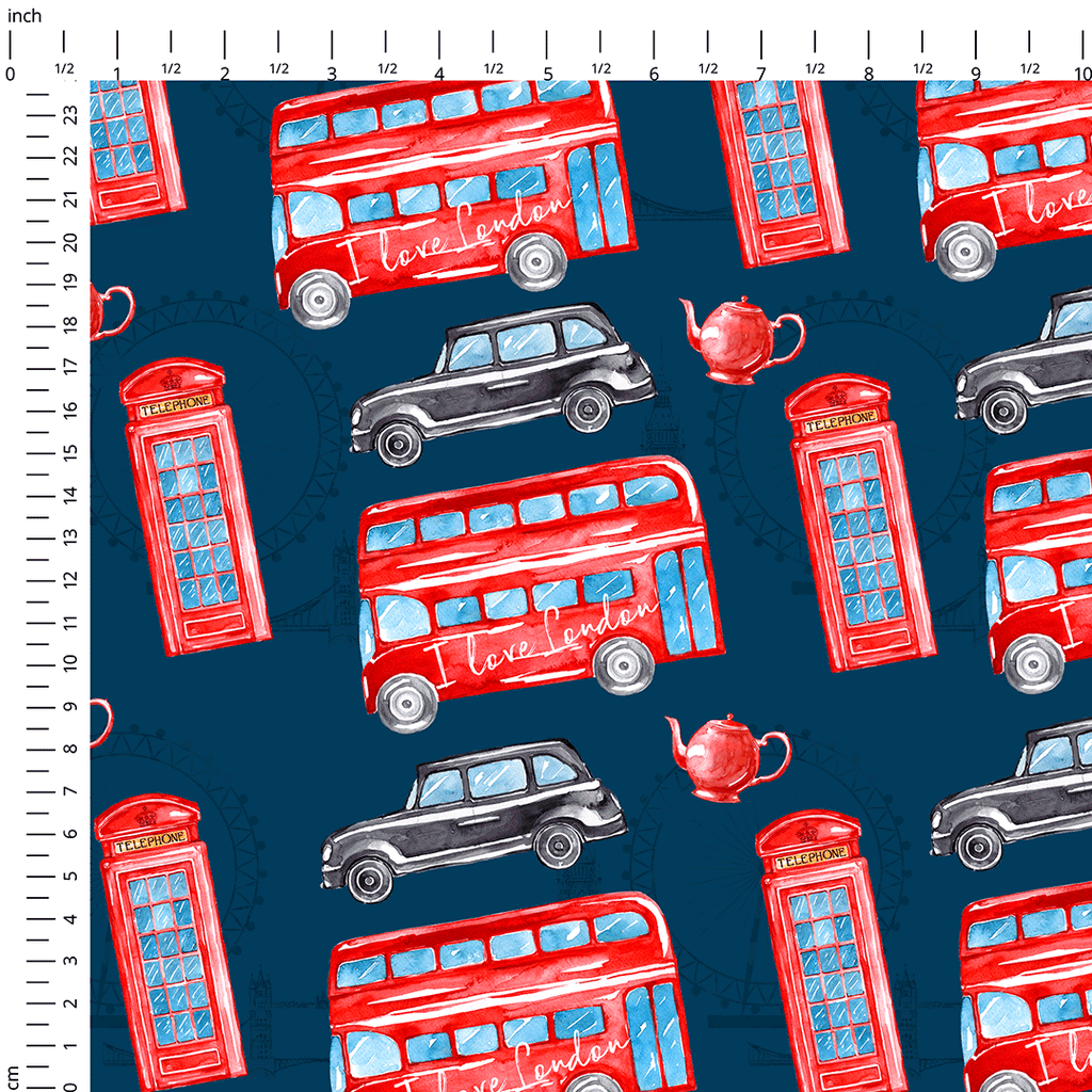 London Navy Fabric