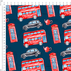 London Navy Fabric