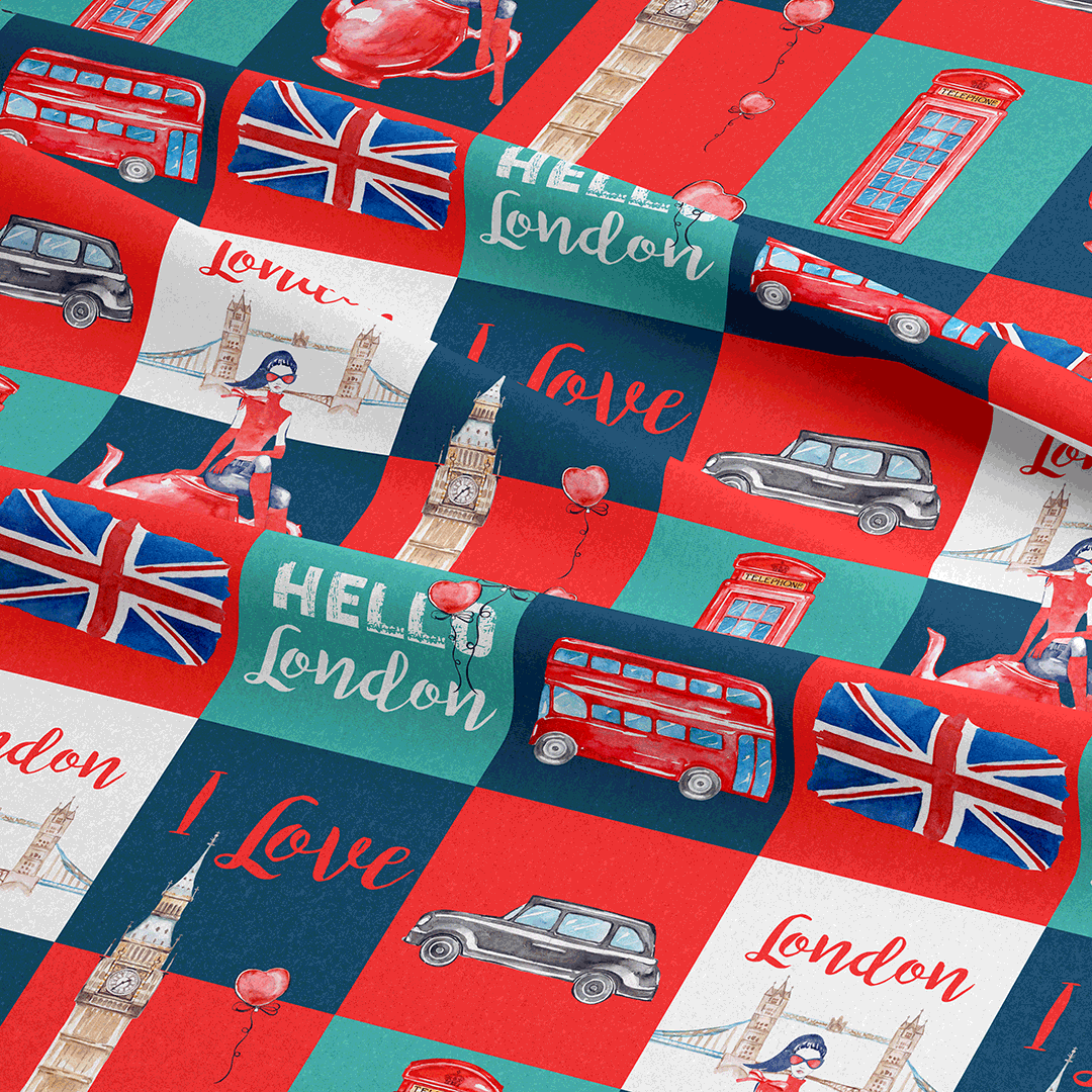 London Patchwork Fabric
