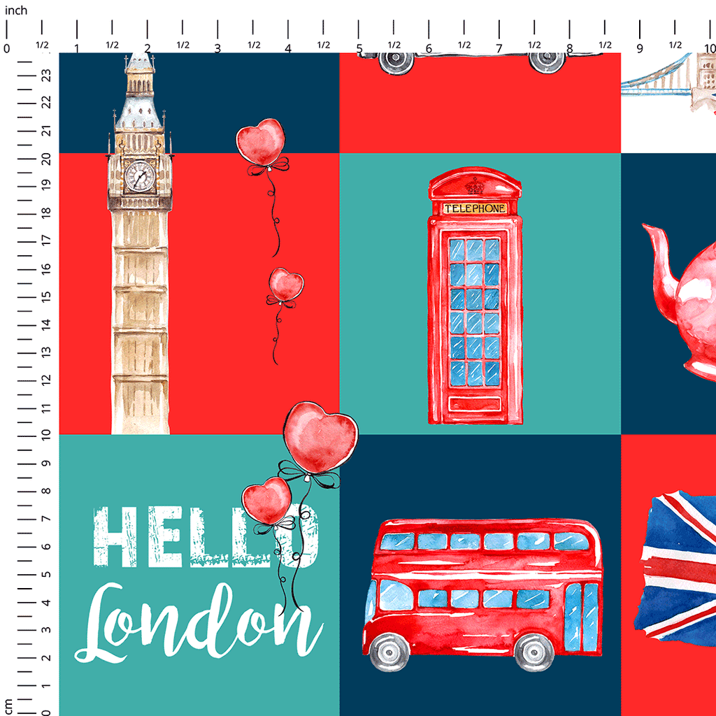 London Patchwork Fabric