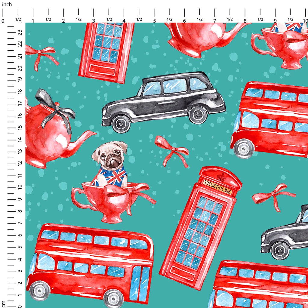 London Teal Fabric
