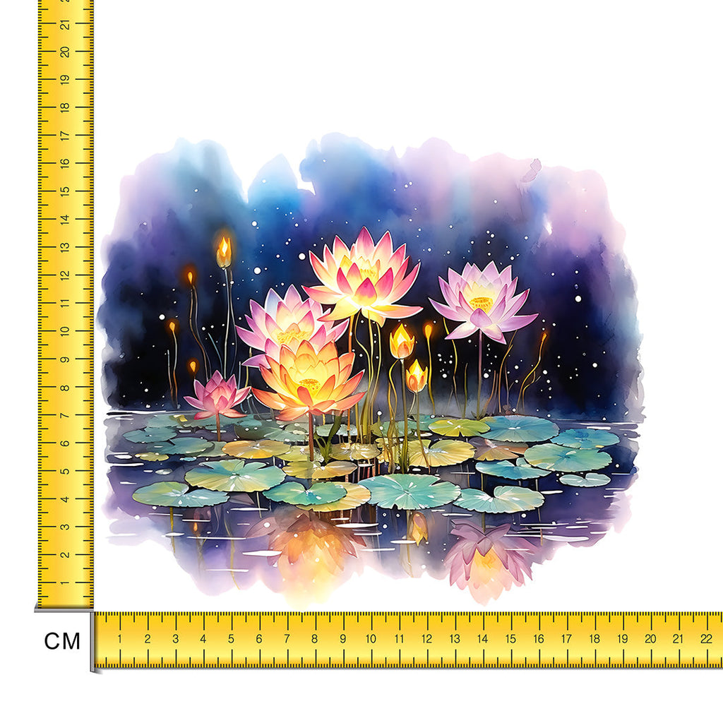 Lotus Garden Iron on Fabric Heat Transfer DTF-180