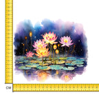 Lotus Garden Iron on Fabric Heat Transfer DTF-180