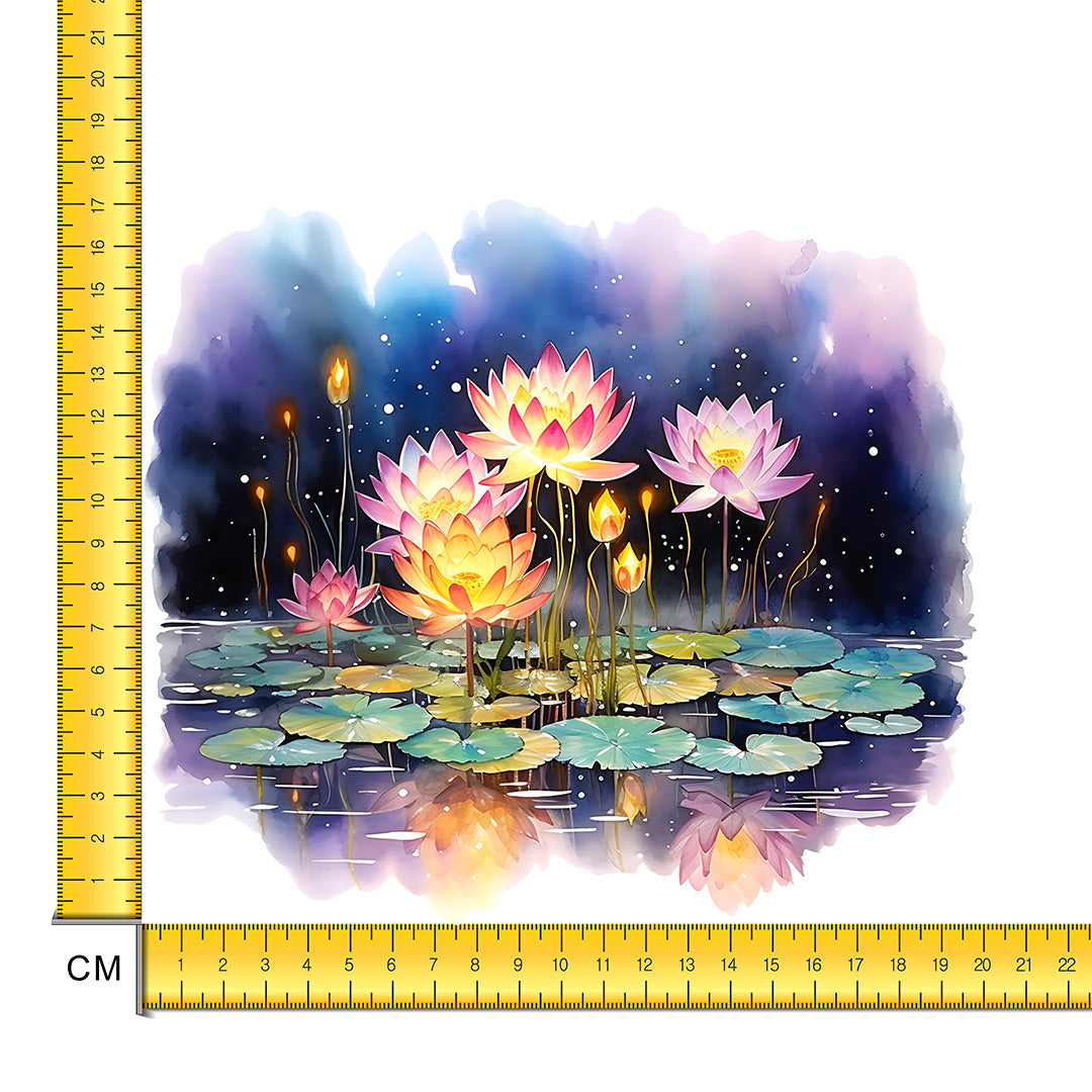 Lotus Garden Iron on Fabric Heat Transfer DTF-180