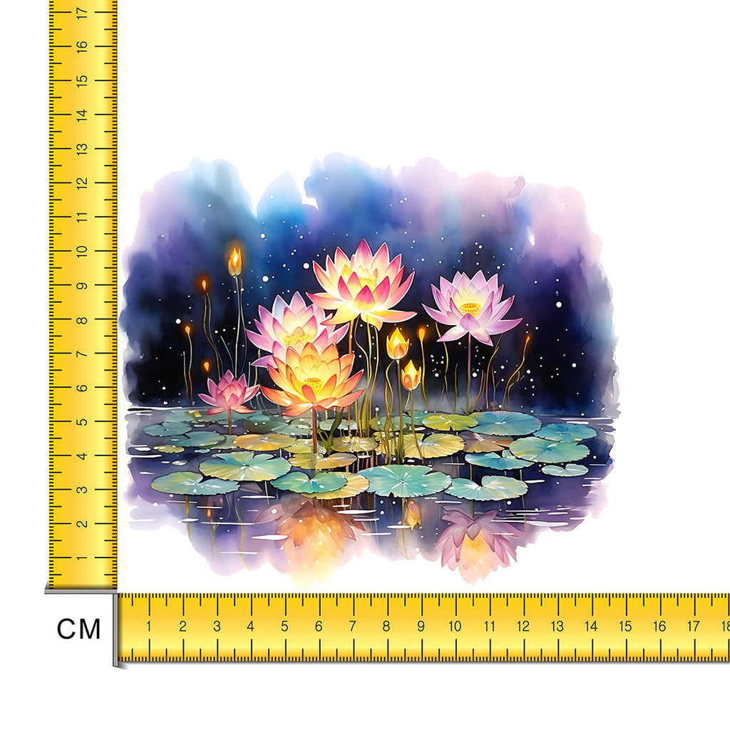 Lotus Garden Iron on Fabric Heat Transfer DTF-180