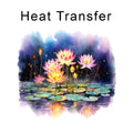 Lotus Garden Iron on Fabric Heat Transfer DTF-180