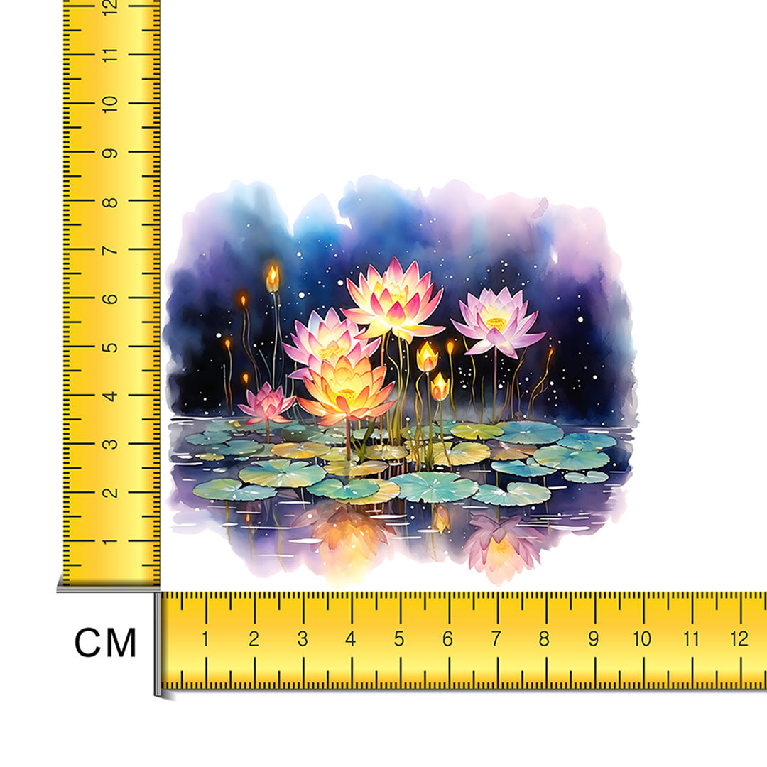 Lotus Garden Iron on Fabric Heat Transfer DTF-180