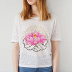 Lotus Iron on Fabric Heat Transfer DTF-199