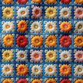 Louise Crochet Flowers Fabric
