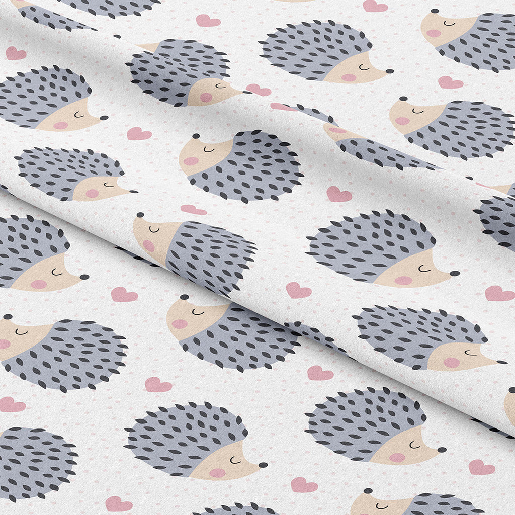 Love Heart Hedgehogs Fabric