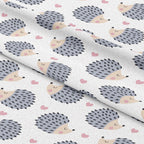 Love Heart Hedgehogs Fabric