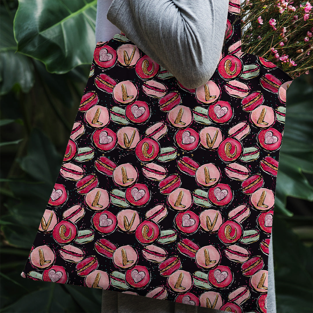 Love Macaroons Dark Fabric