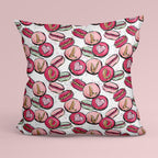 Love Macaroons White Fabric