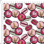 Love Macaroons White Fabric
