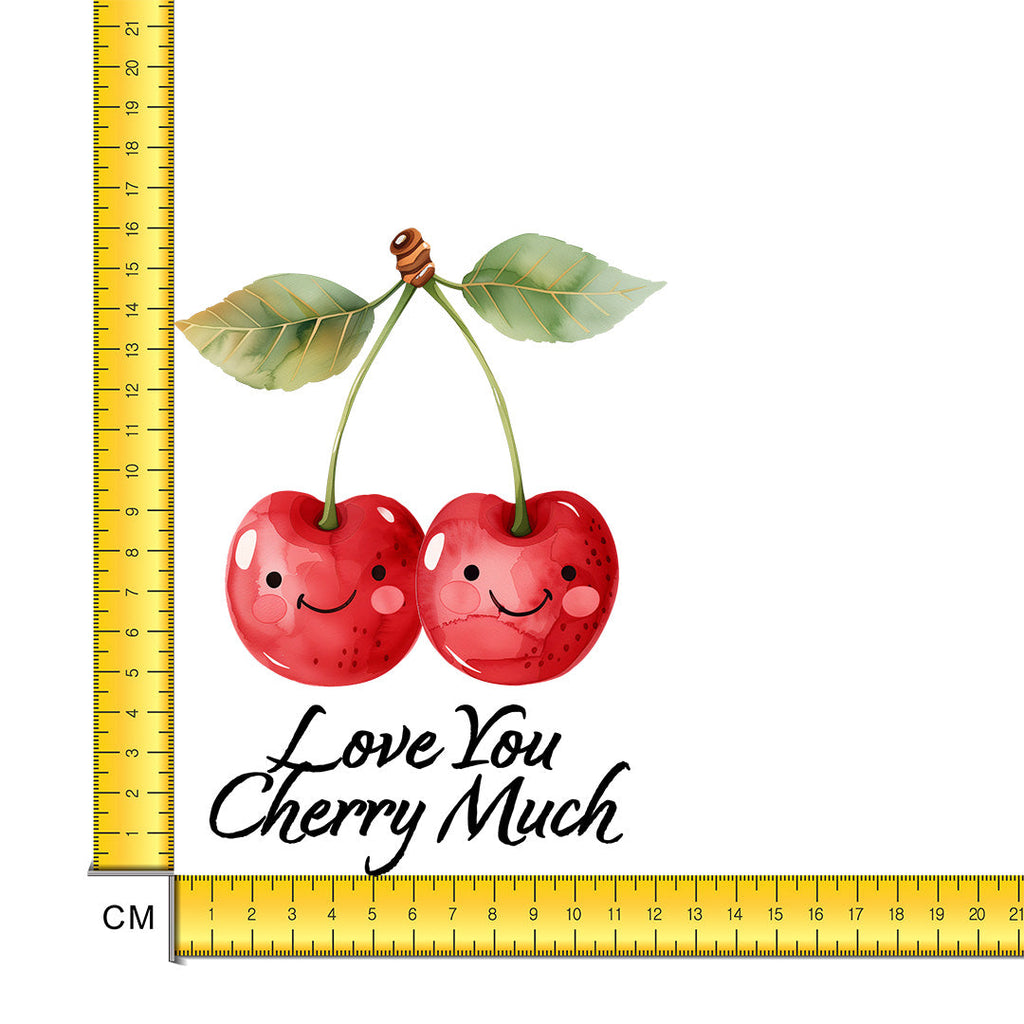 Love You Cherry Much Iron on Fabric Heat Transfer DTF-194