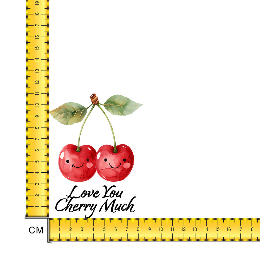 Love You Cherry Much Iron on Fabric Heat Transfer DTF-194