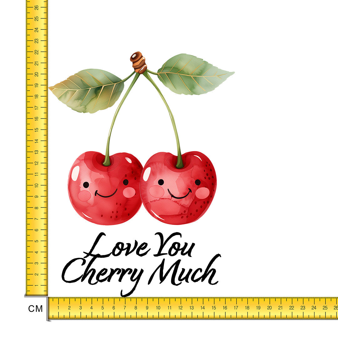 Love You Cherry Much Iron on Fabric Heat Transfer DTF-194