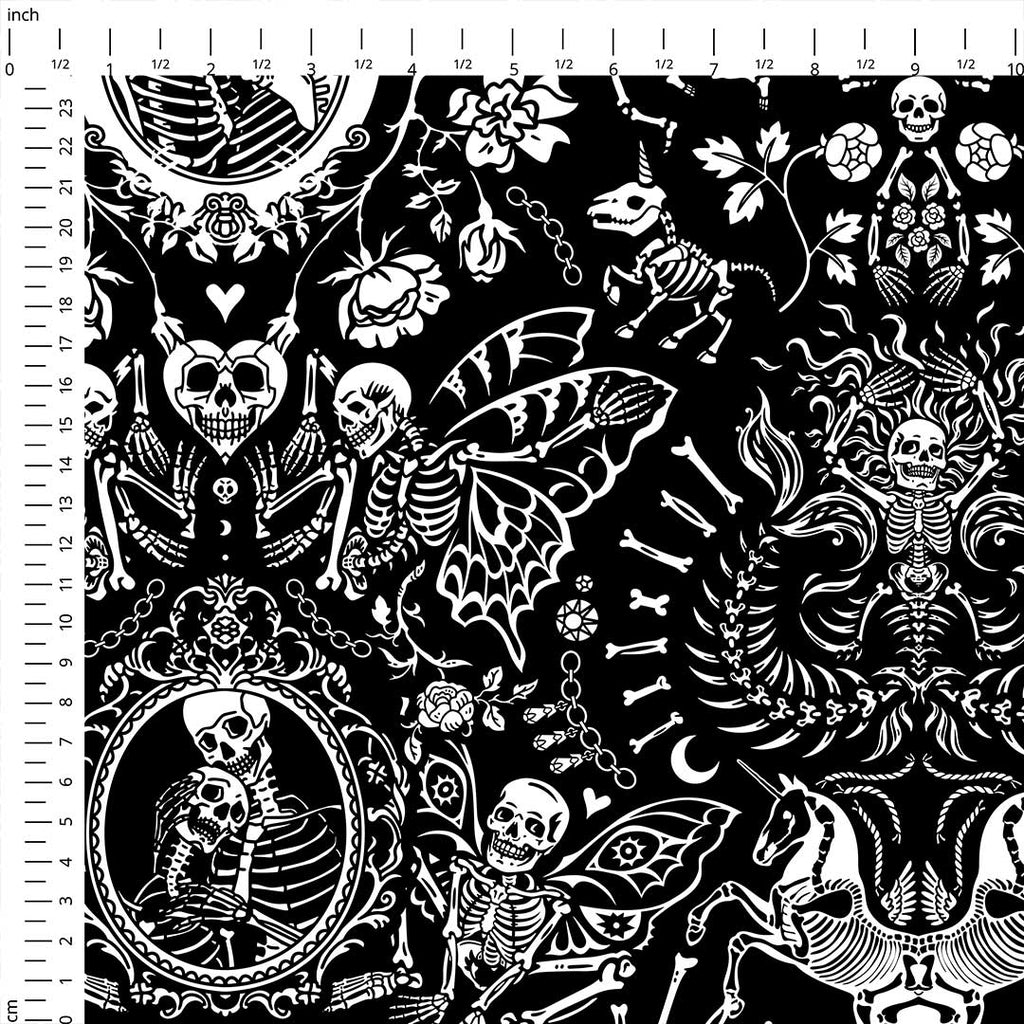Love is in My Bones Black Fabric