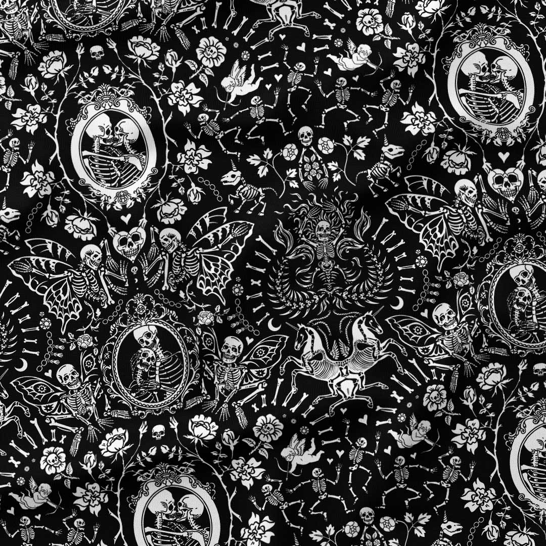Love is in My Bones Black Fabric