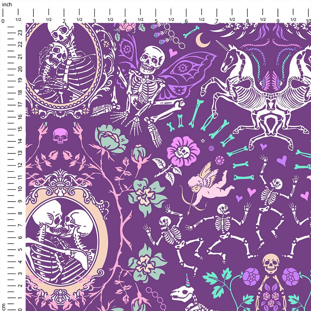 Love is in My Bones Purple Fabric