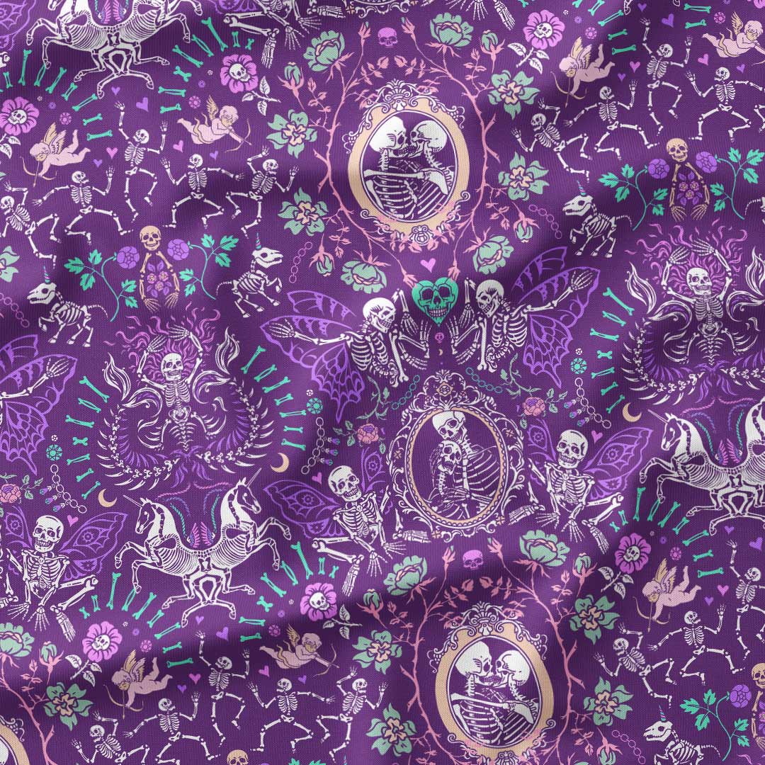 Love is in My Bones Purple Fabric