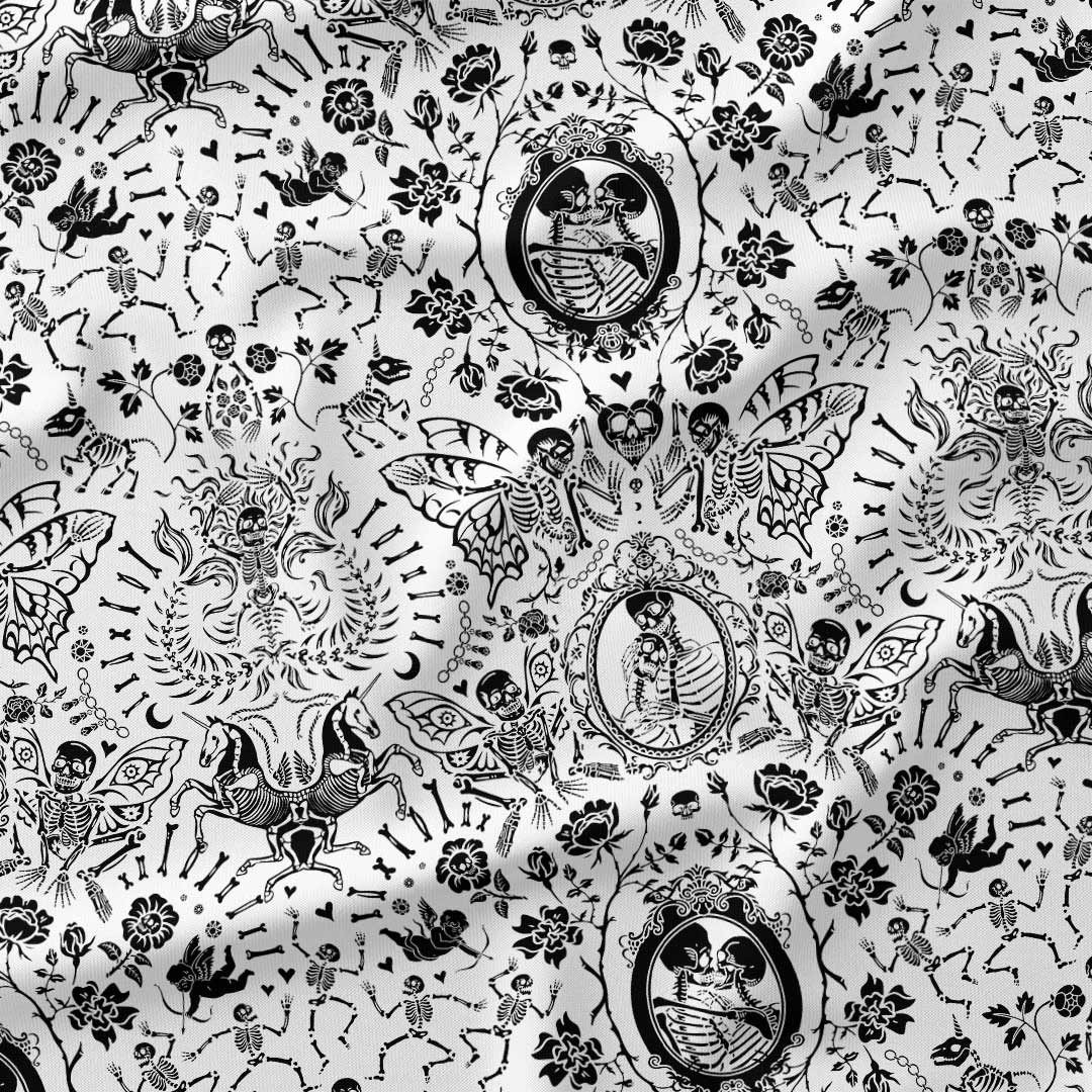 Love is in My Bones White Fabric
