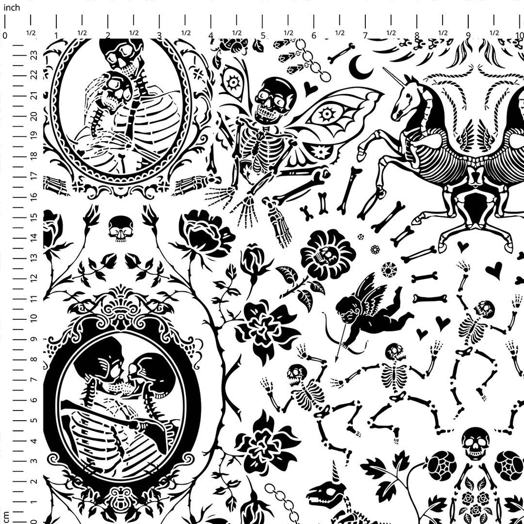 Love is in My Bones White Fabric
