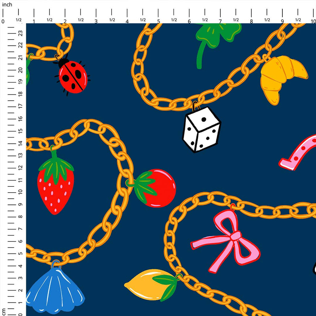 Lucky Charms Navy Fabric
