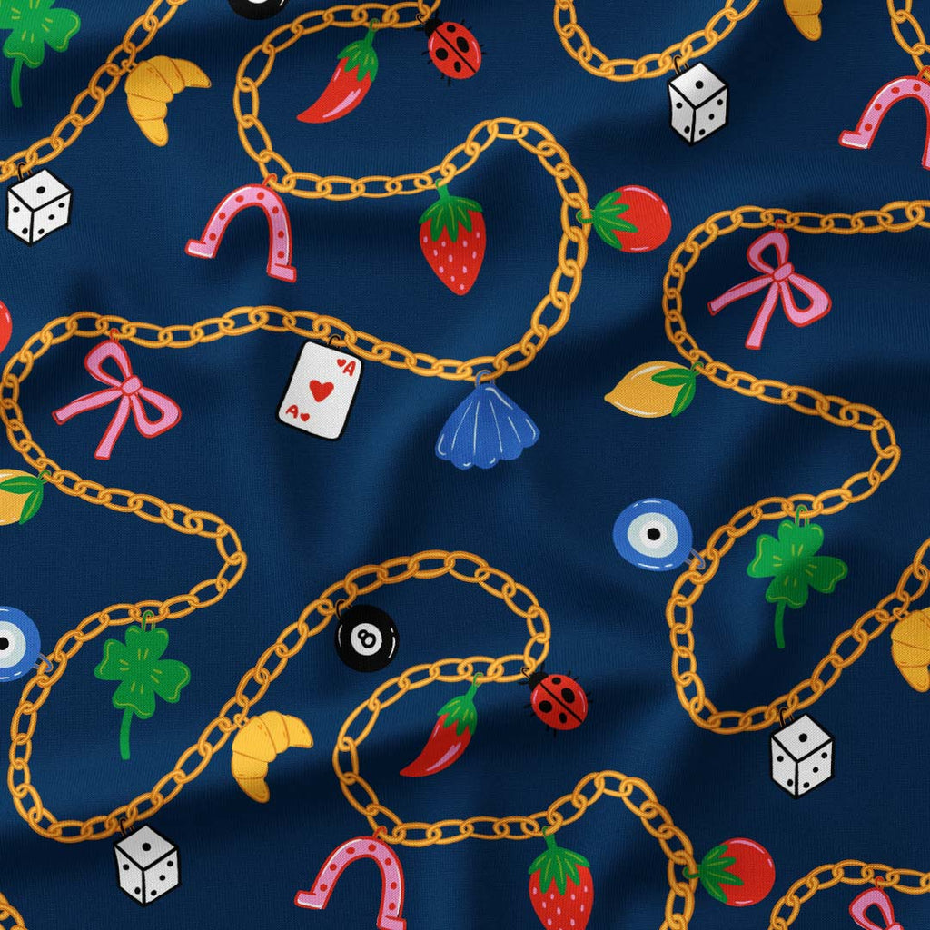 Lucky Charms Navy Fabric