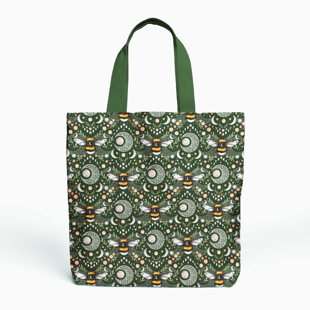 Lunar Love Bee Green Fabric