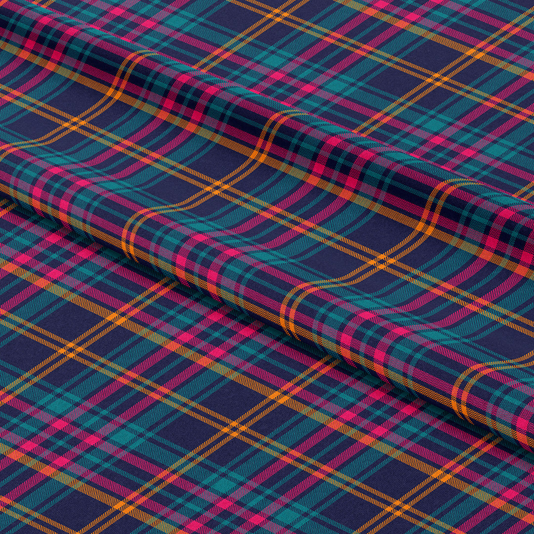 Blue Plaid Fabric 1436